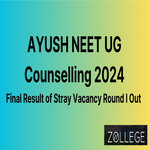 AYUSH NEET UG Counselling 2024 Released Final Result of Stray Vacancy Round I